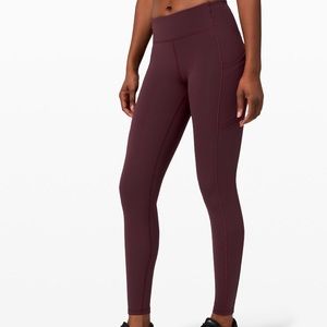 Lululemon Speed Up Leggings- Maroon